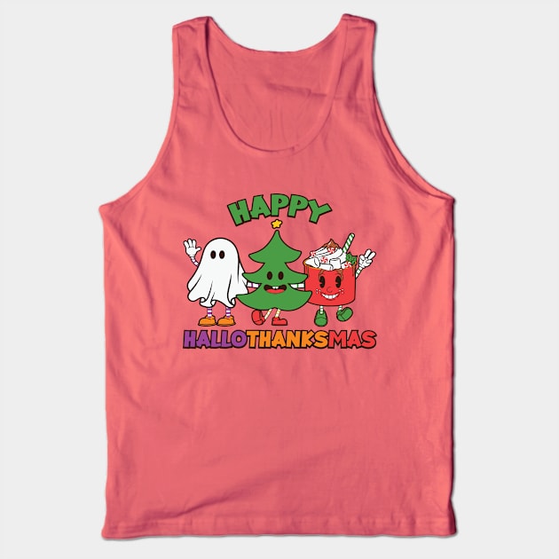 Happy Hallothanksmas Tank Top by Summyjaye